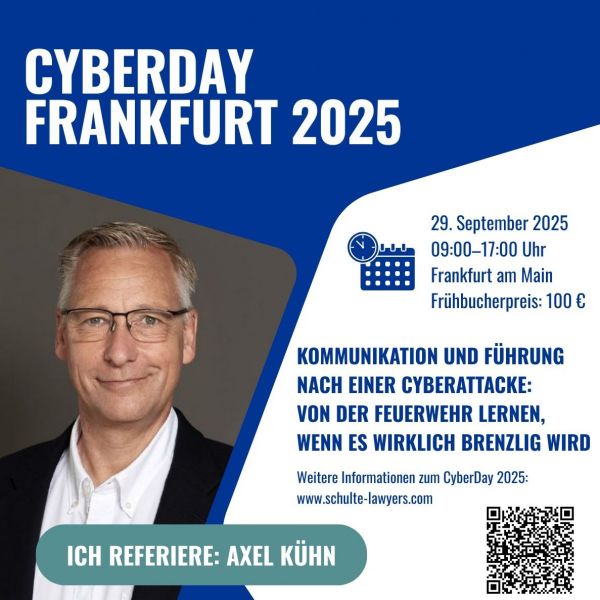 Gut vorbereitet auf die Cyber-Attacke? Prüfen Sie es beim „CyberDay Frankfurt 2025“